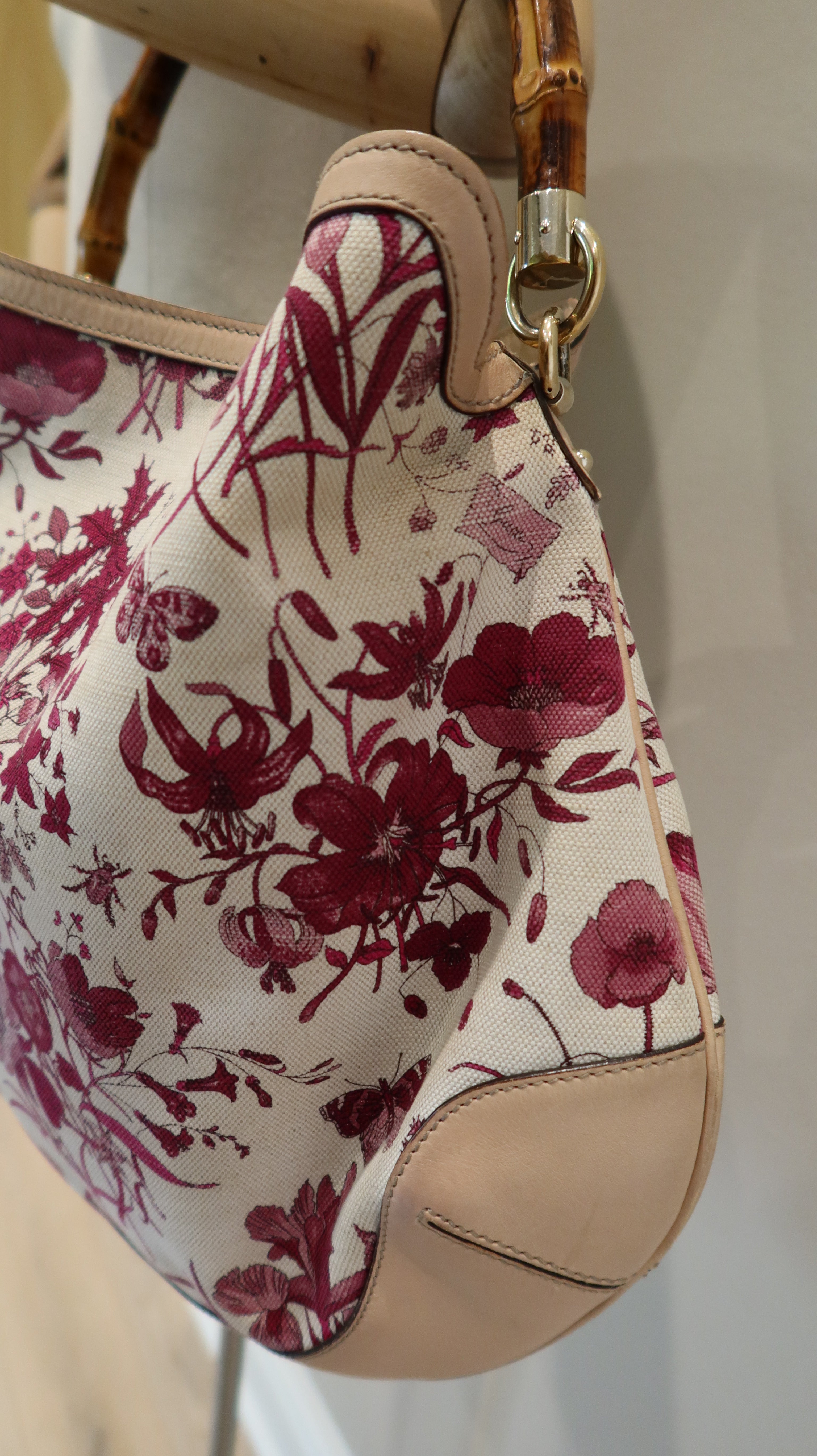 Gucci Flora Peggy Bamboo Bag