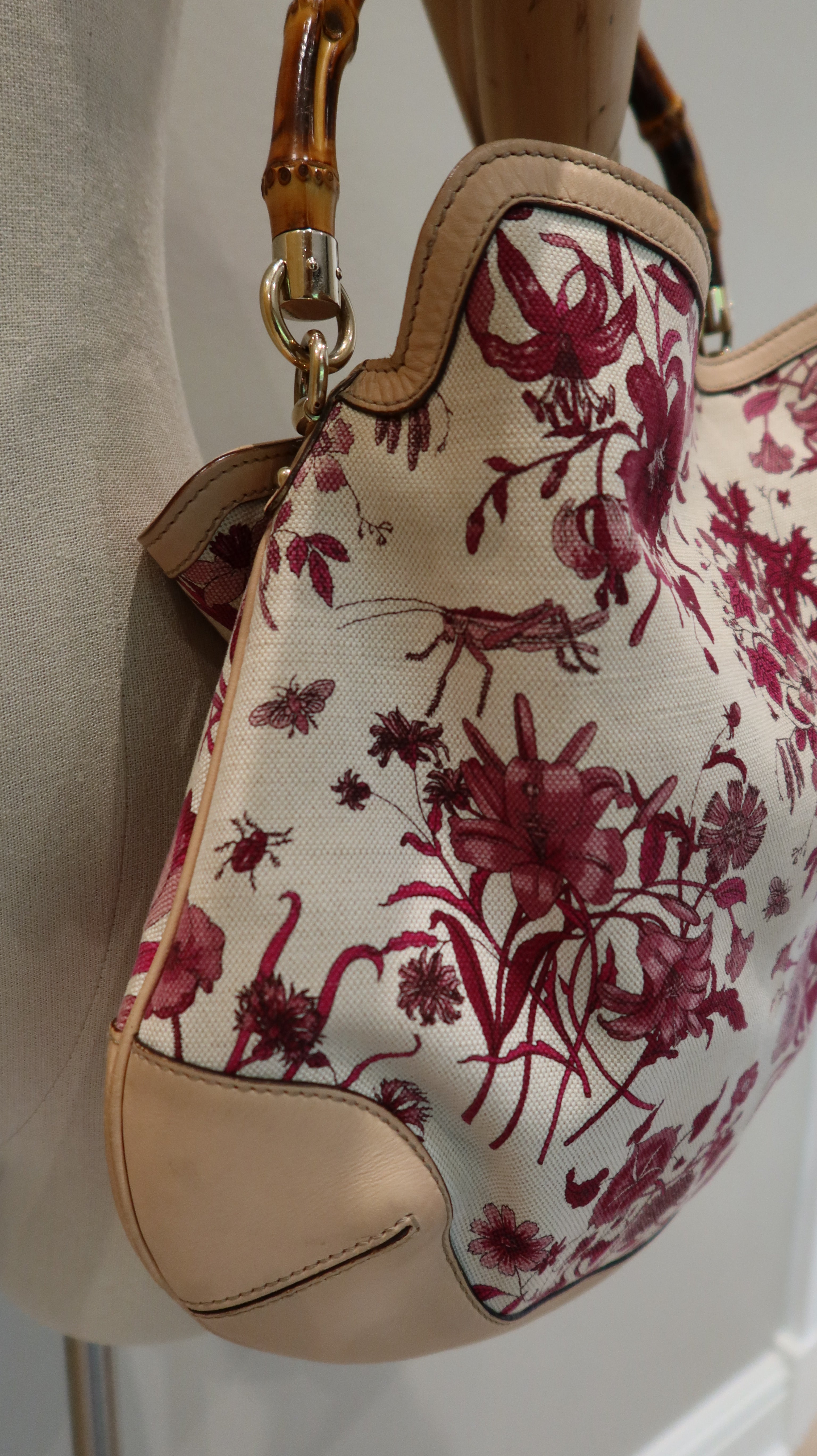 Gucci Flora Peggy Bamboo Bag