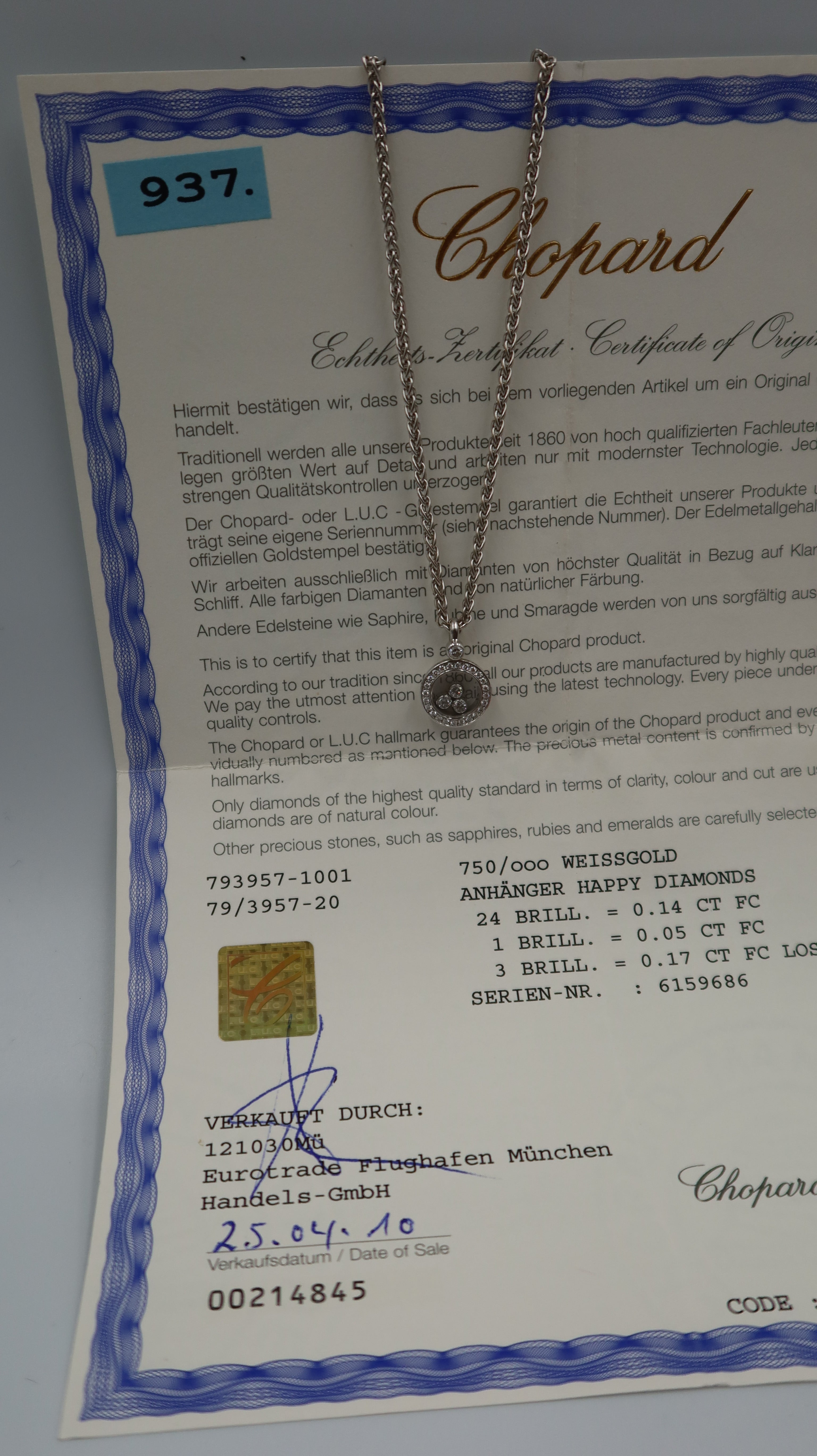 Chopard Happy Diamonds Necklace