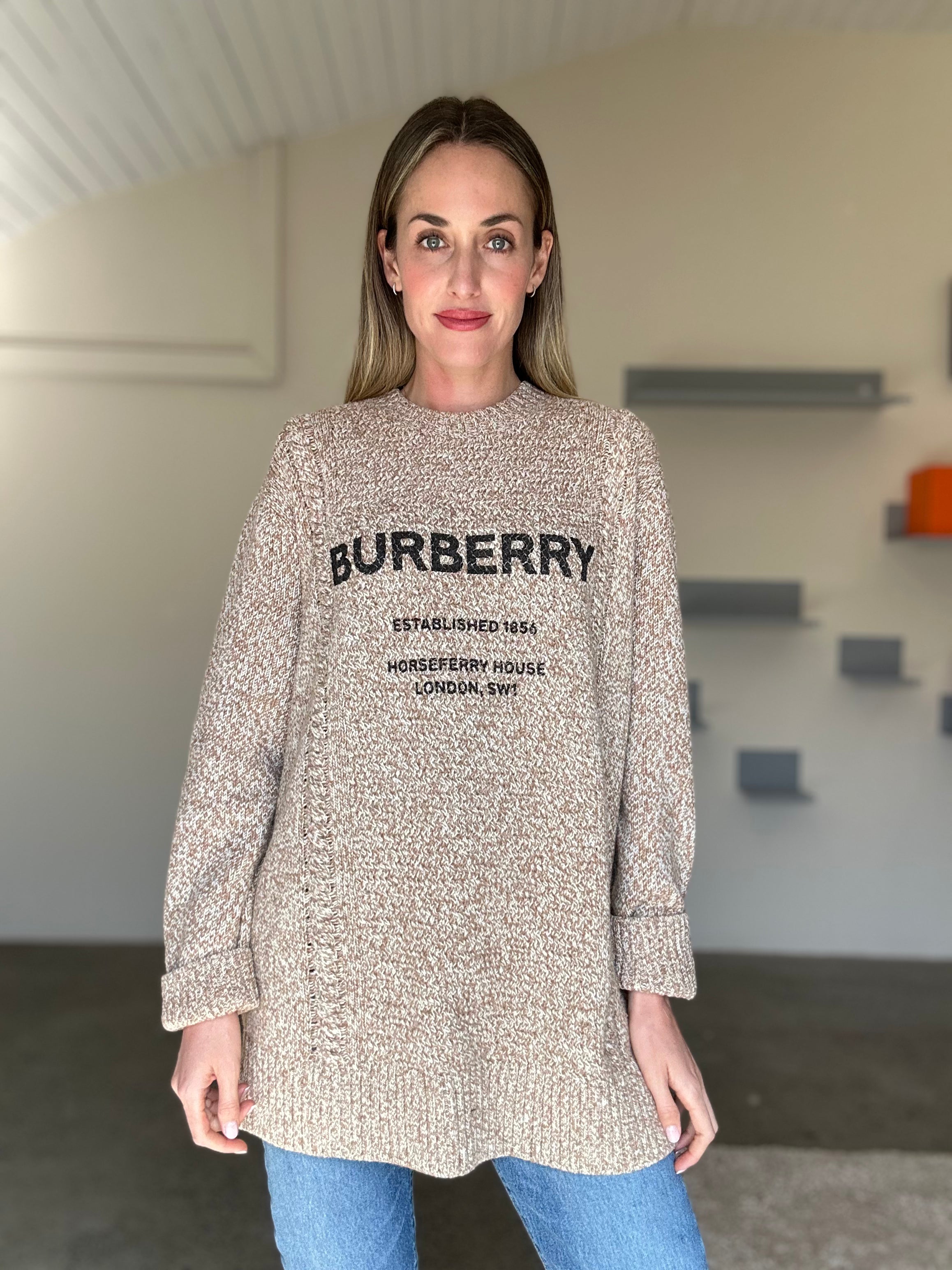 Burberry Wool Knit Oversized Sweater (M)