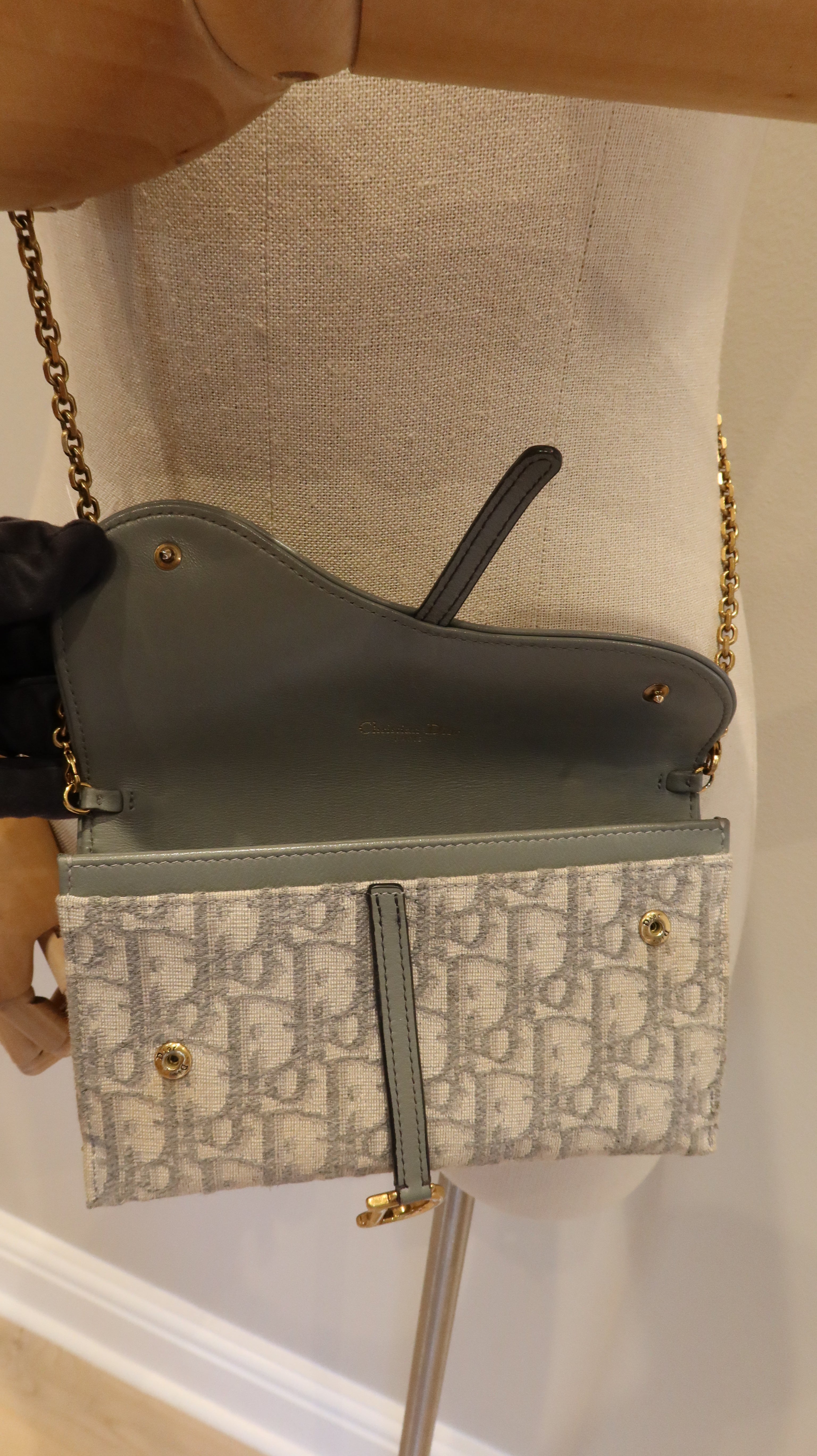 Christian Dior Saddle Wallet On Chain