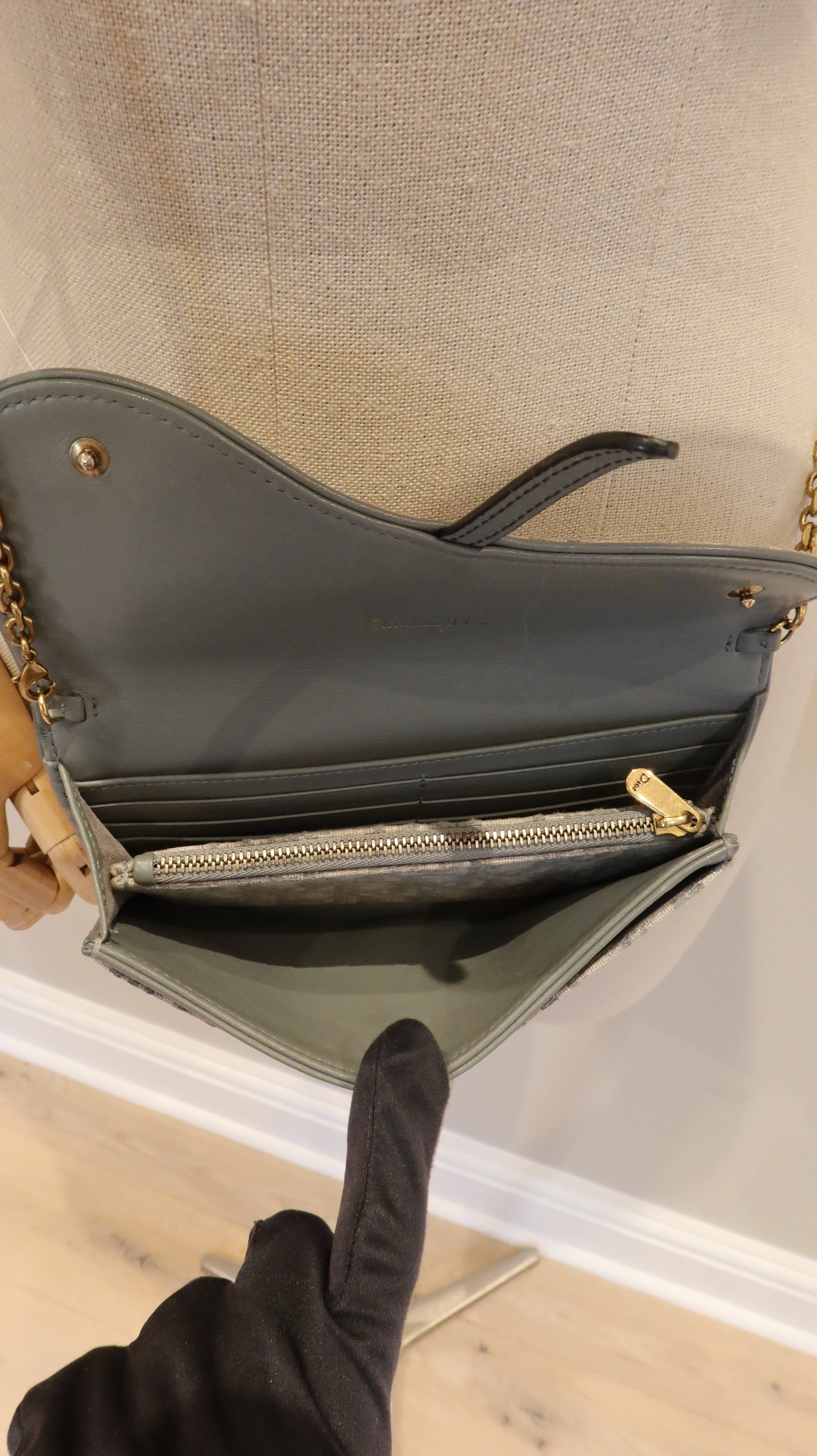 Christian Dior Saddle Wallet On Chain