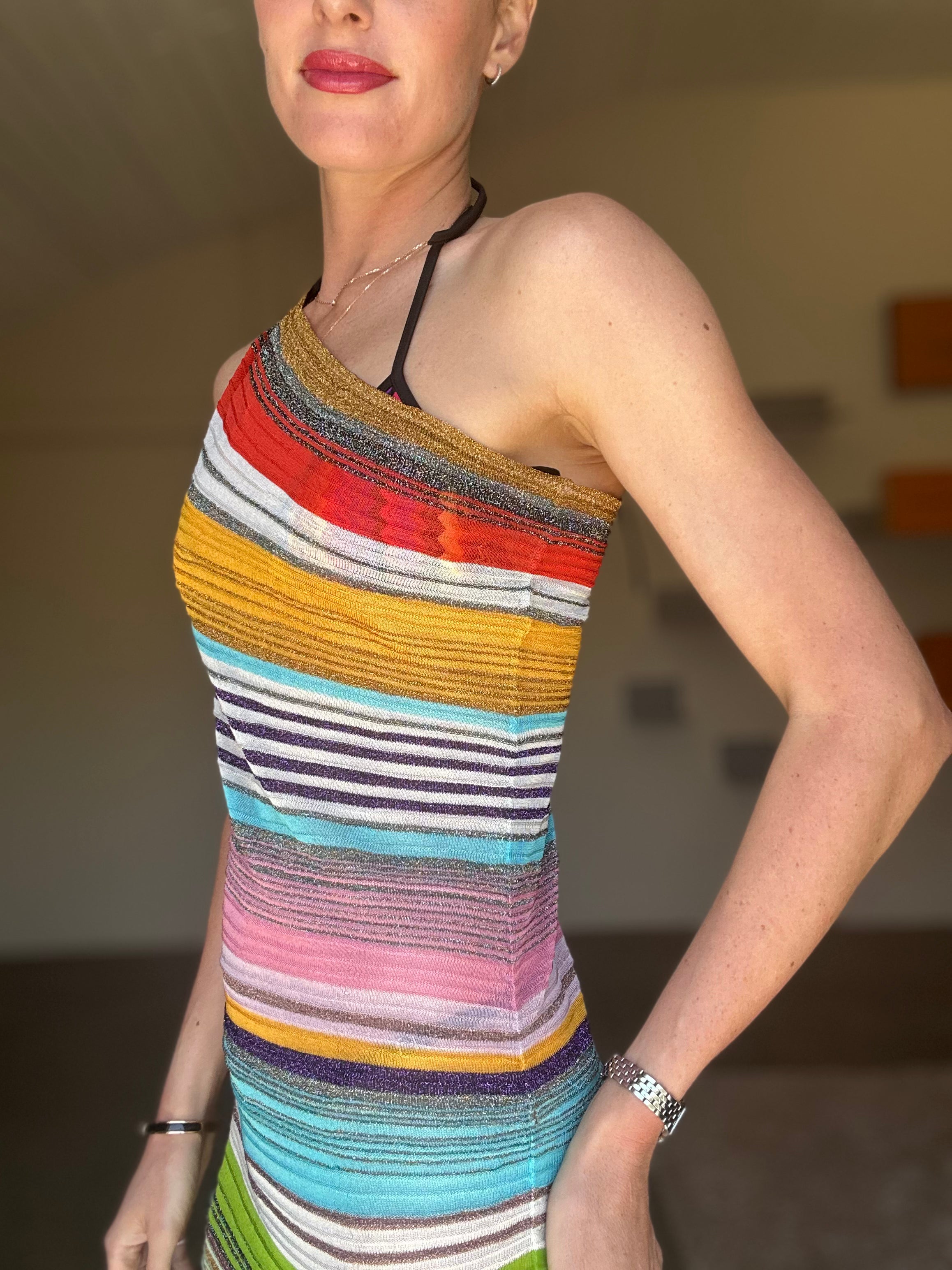 MISSONI One Shoulder Swim Cover Up (S)