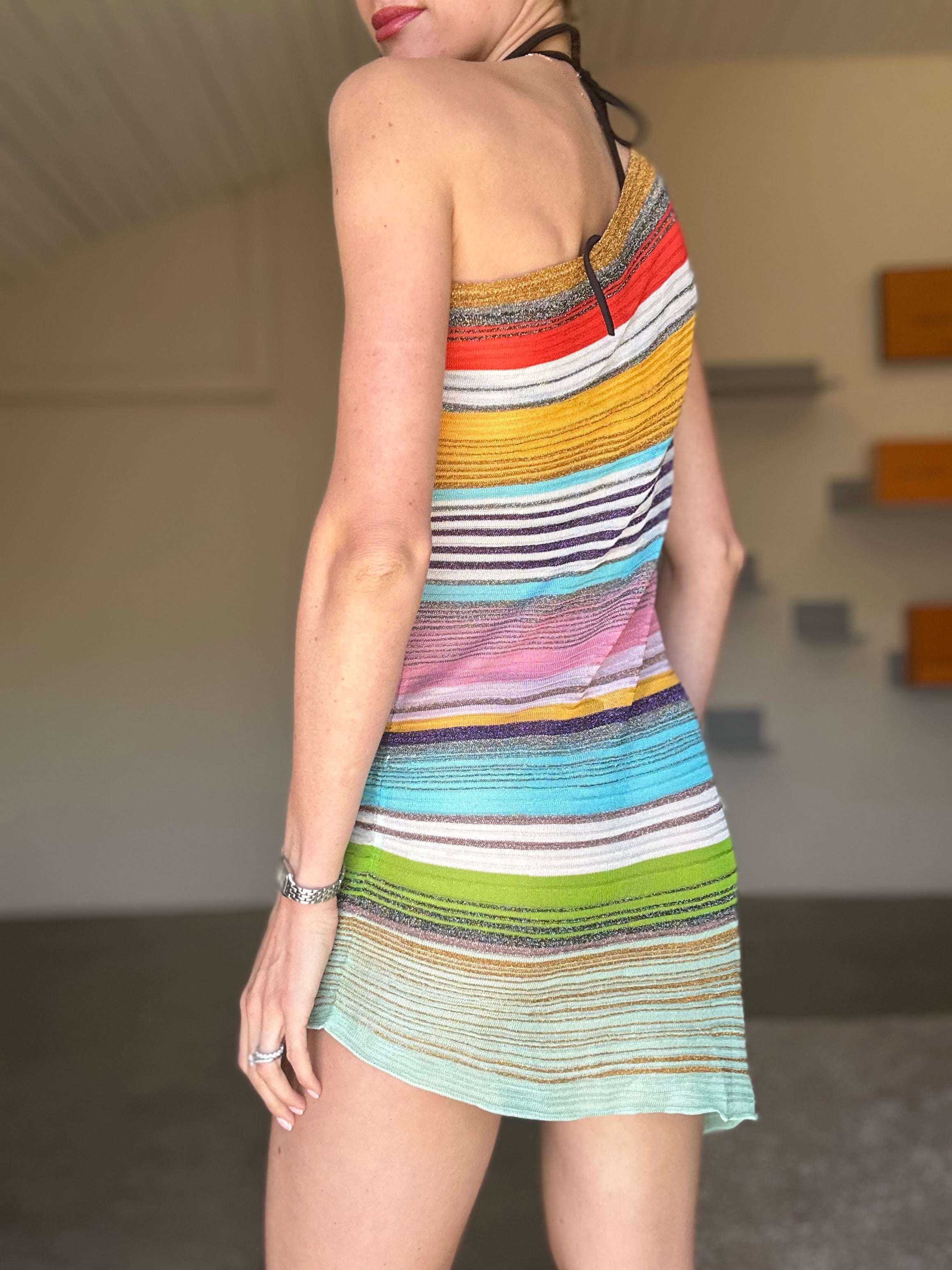 MISSONI One Shoulder Swim Cover Up (S)