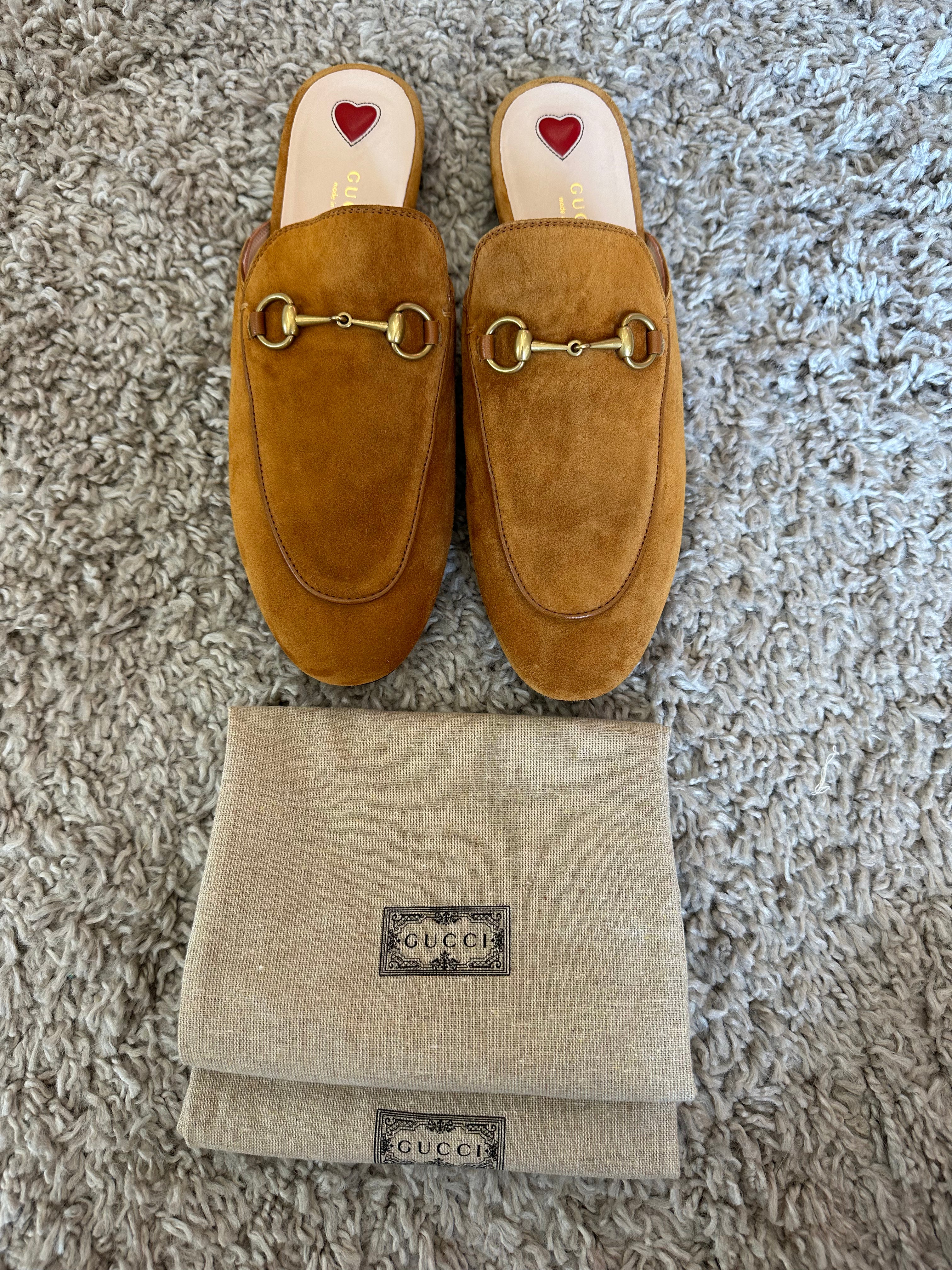 Gucci Princetown Suede Mules (EU39.5)