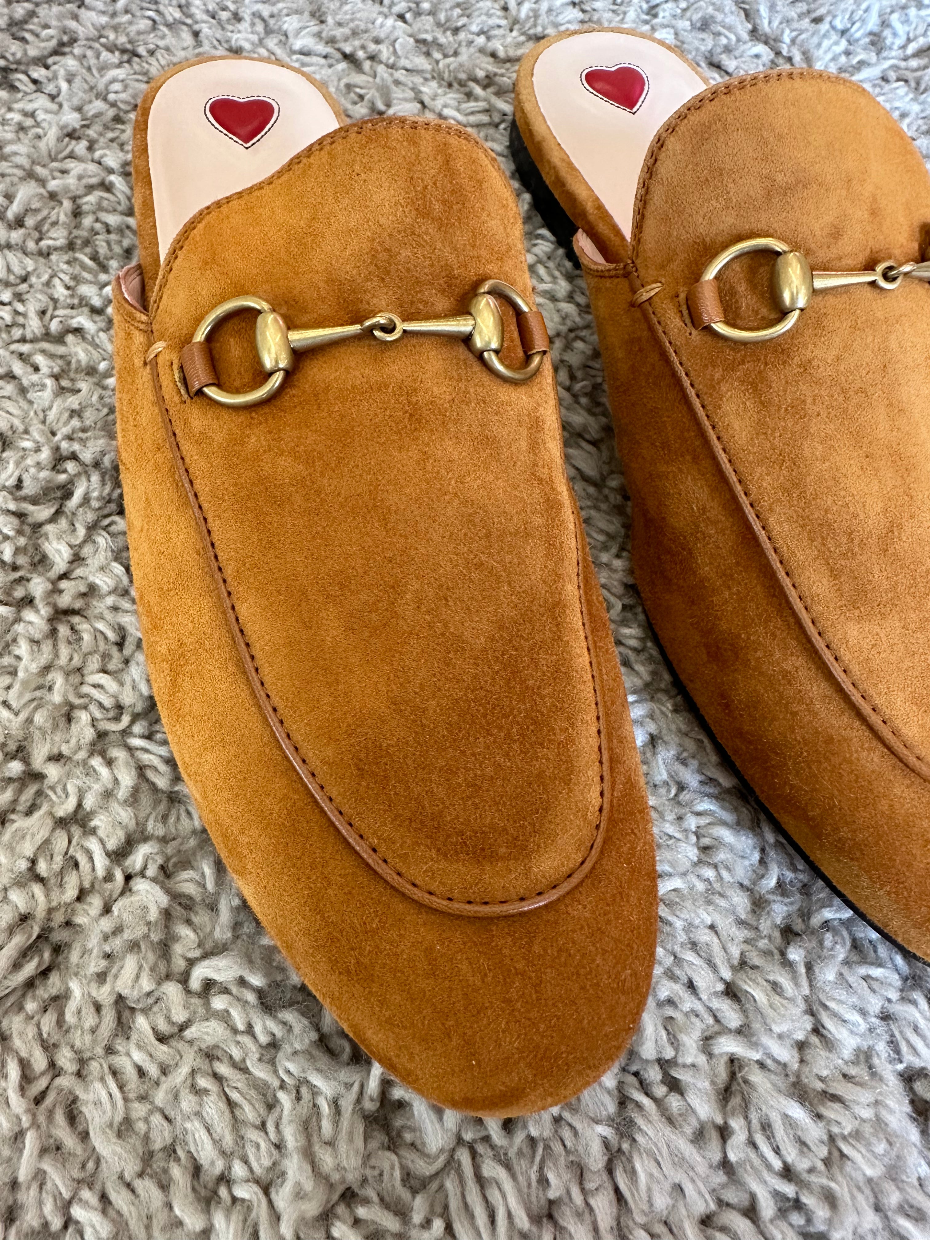 Gucci Princetown Suede Mules (EU39.5)