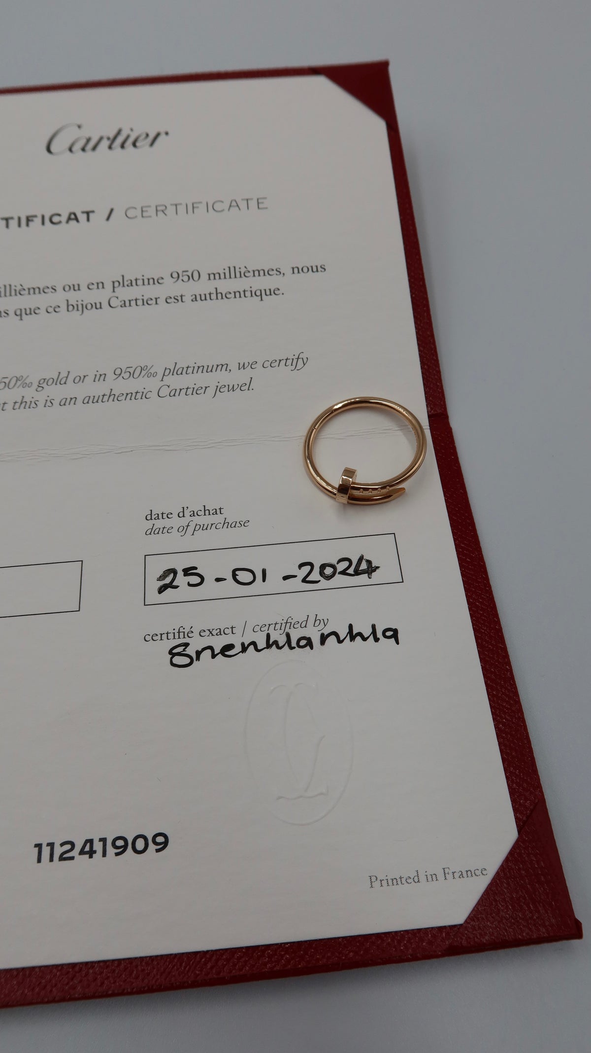Cartier Juste Un Clou Ring (54/PG)