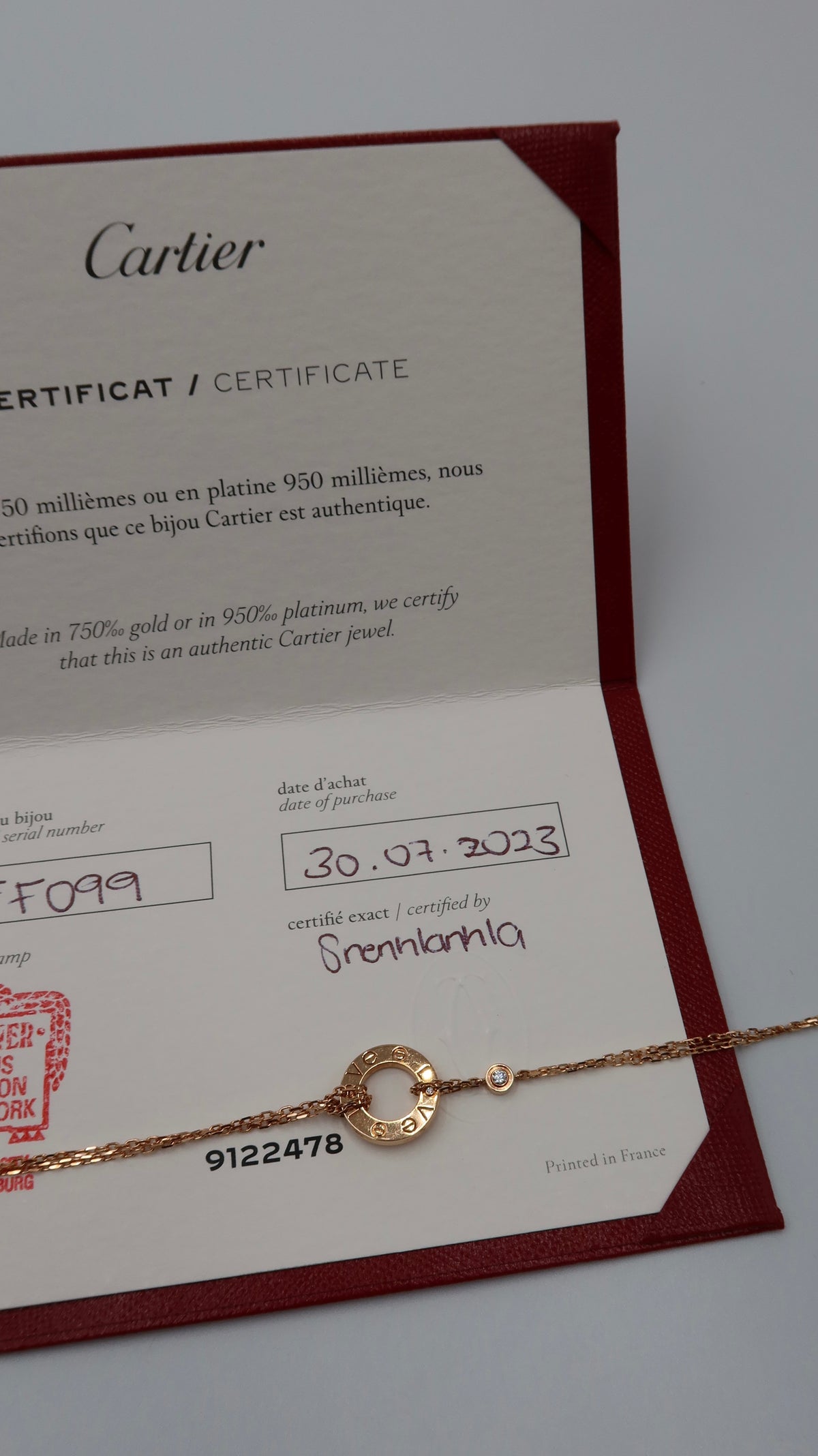 Cartier Love Bracelet On Chain (PG)