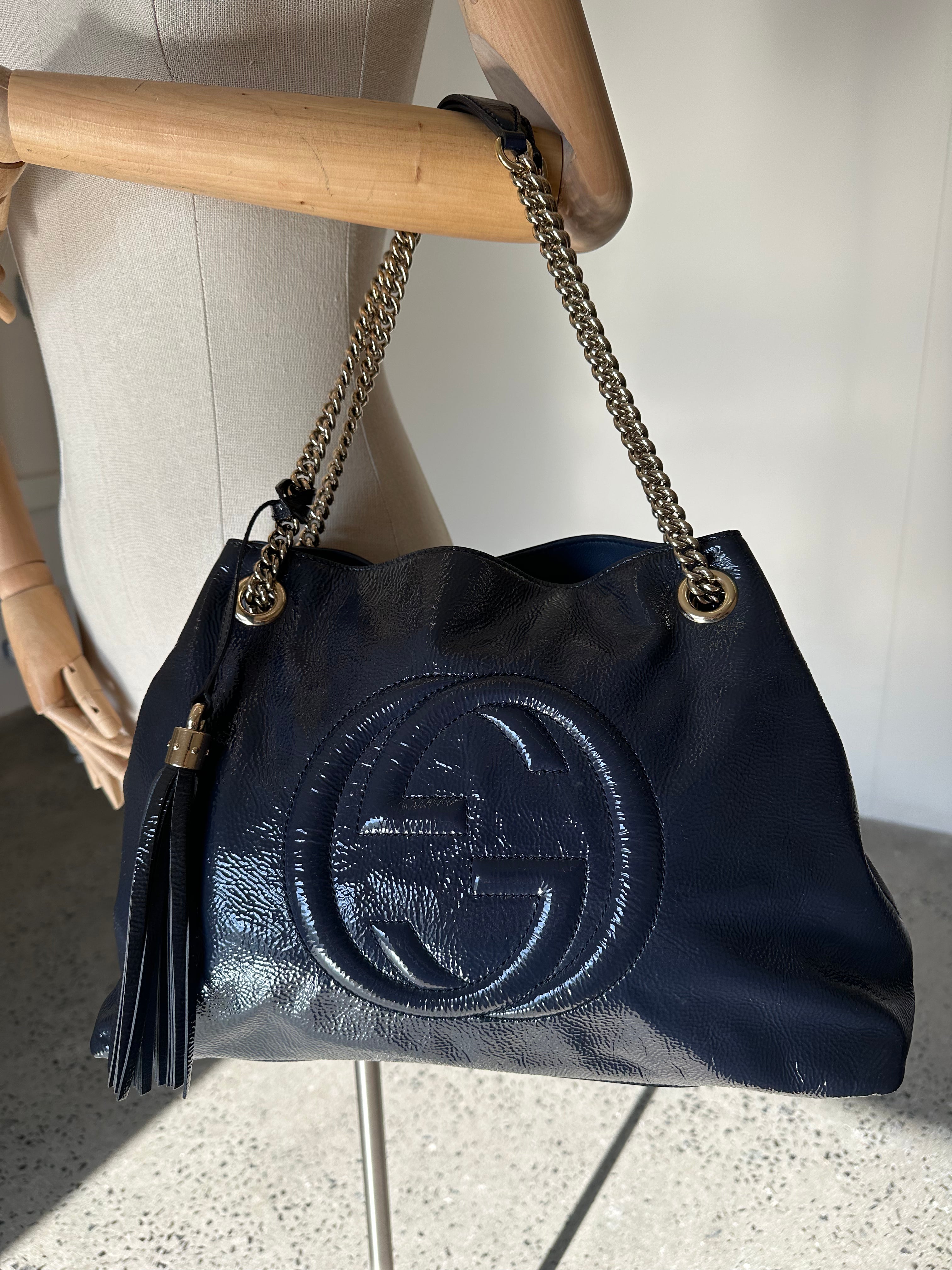 Gucci Soho Shoulder Bag (Navy)