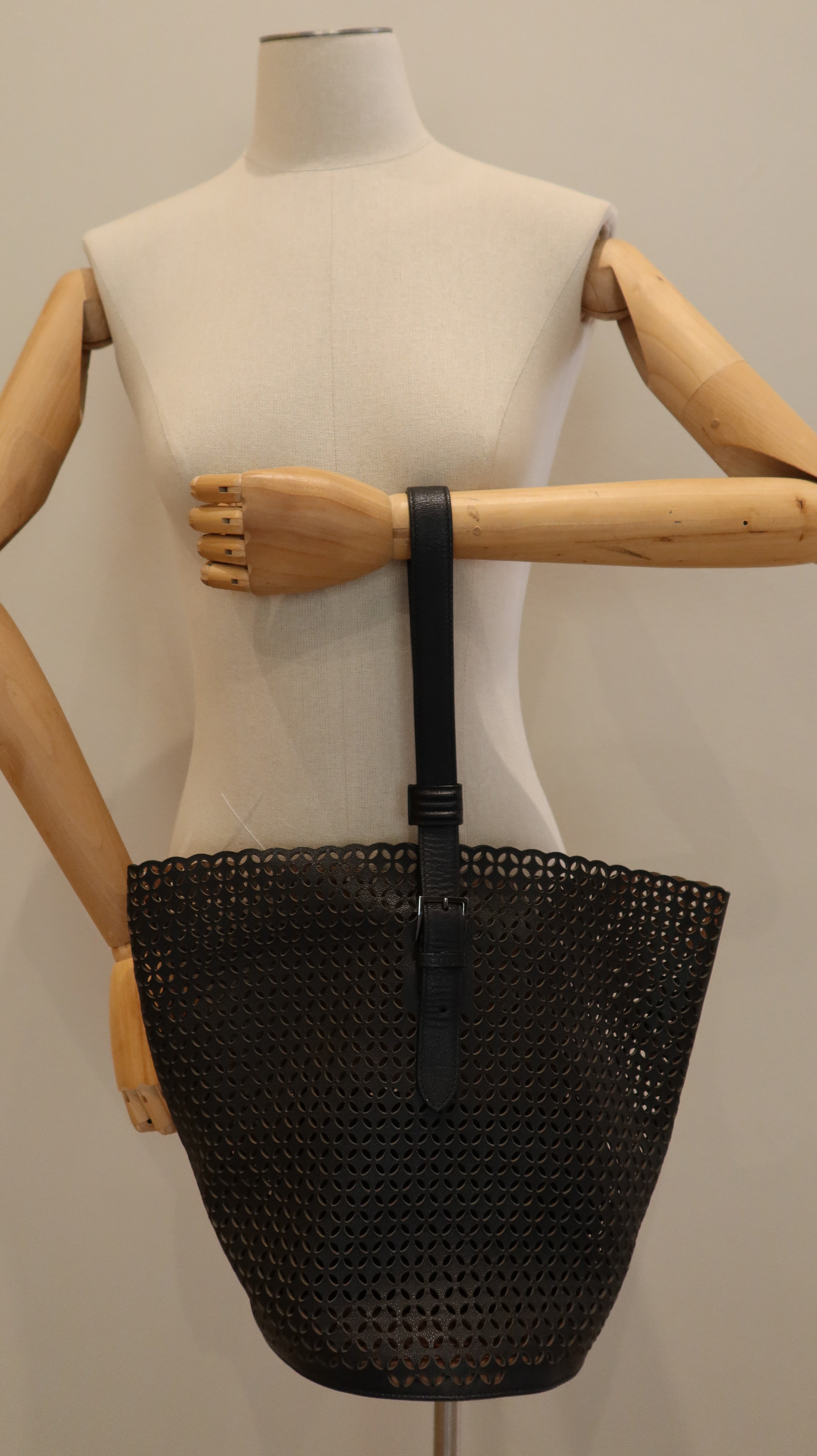 ALAÏA Rose Marie Bucket Bag