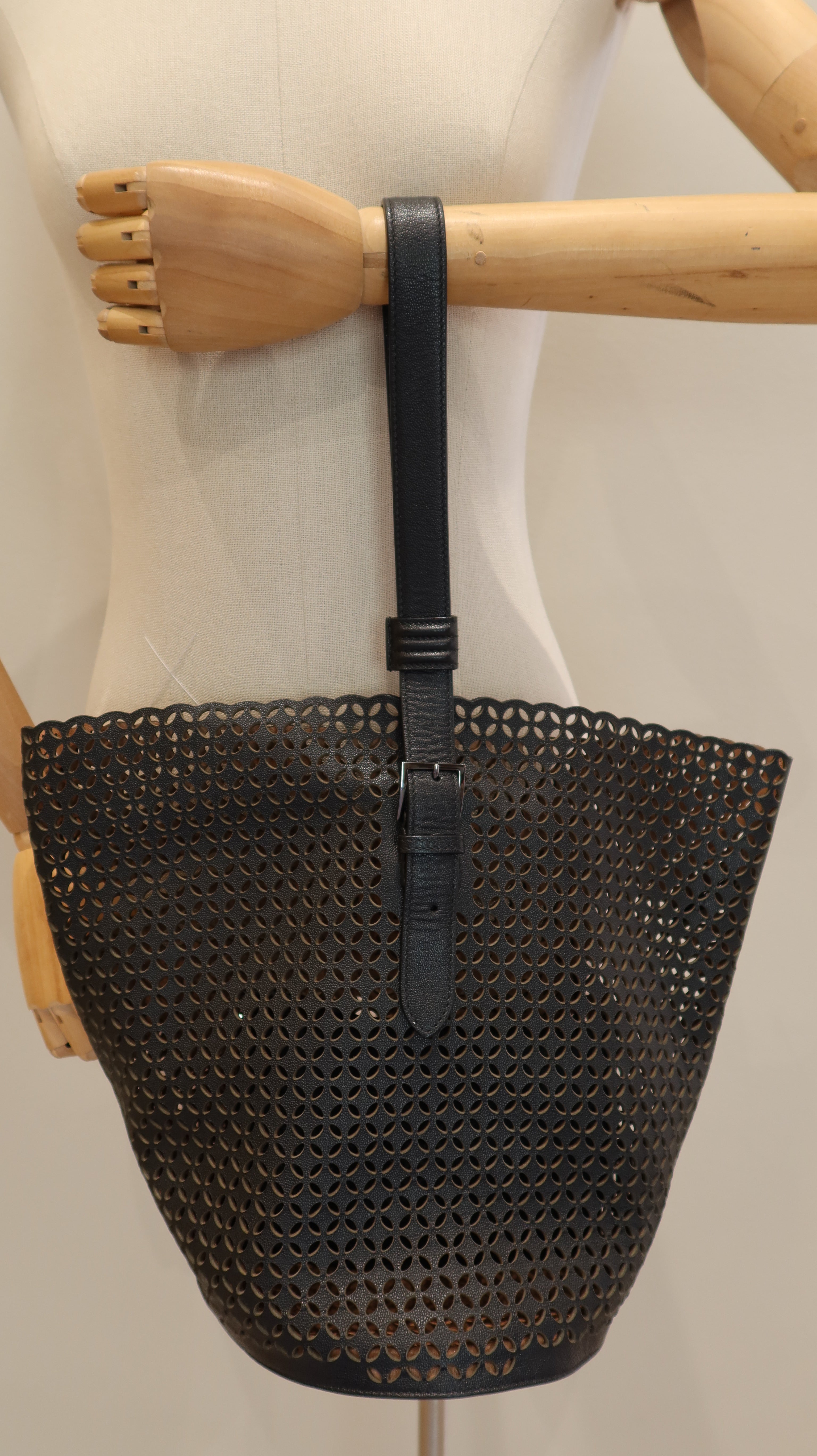 ALAÏA Rose Marie Bucket Bag