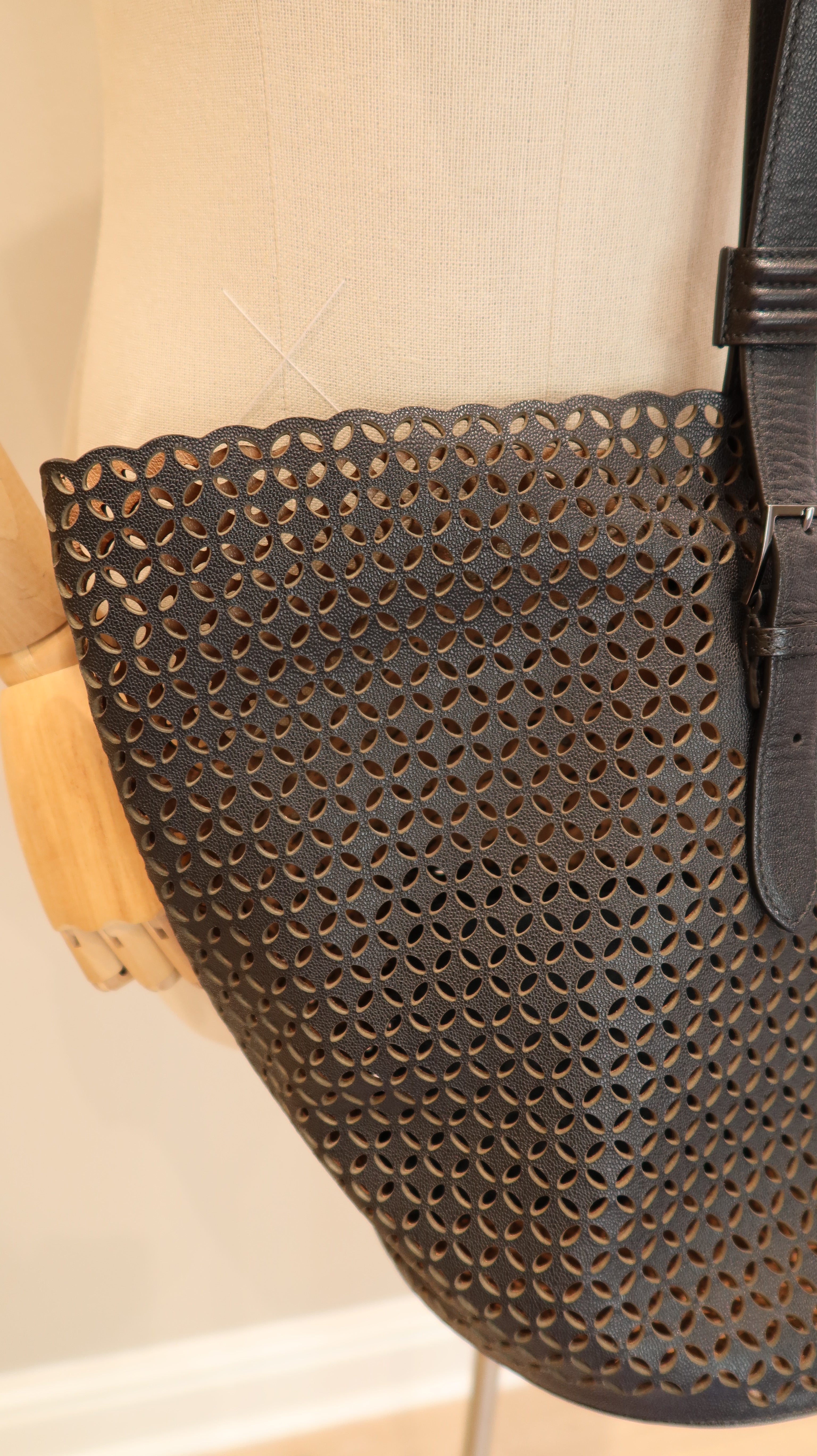 ALAÏA Rose Marie Bucket Bag