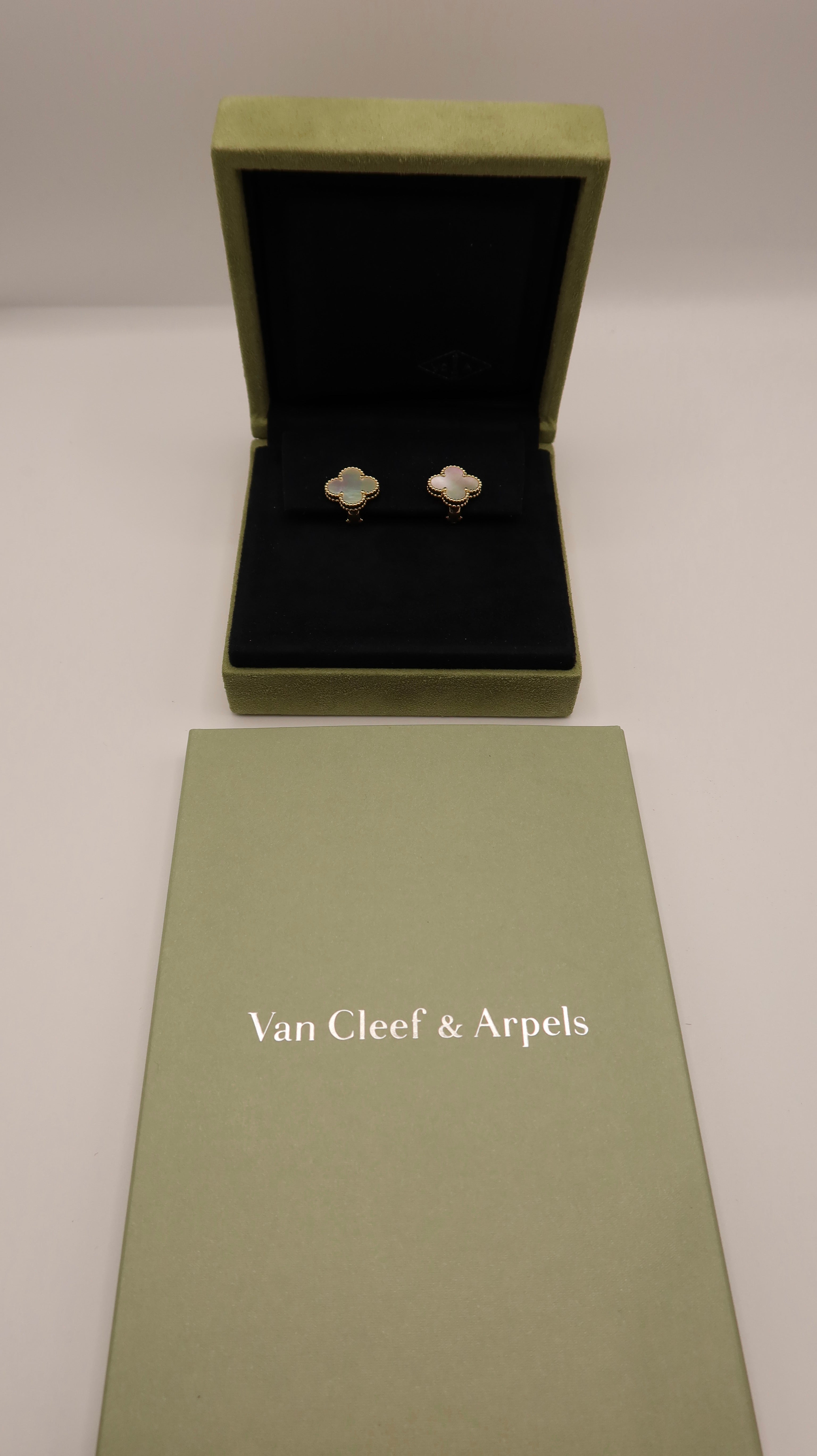 Van Cleef & Arpels MOP Vintage Alhambra Earrings (YG)