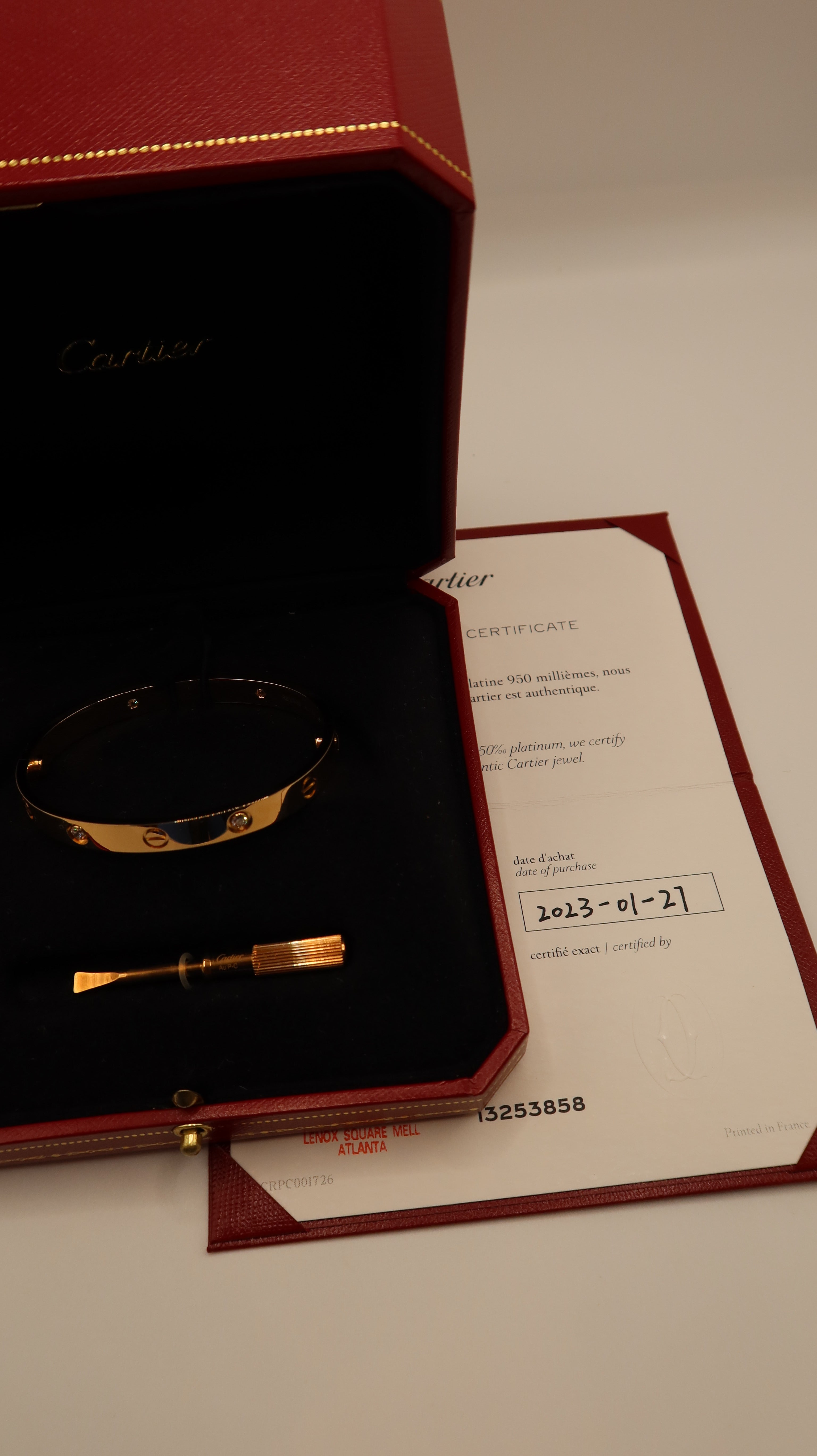 Cartier Love Bracelet (Half Diamonds/17/PG)