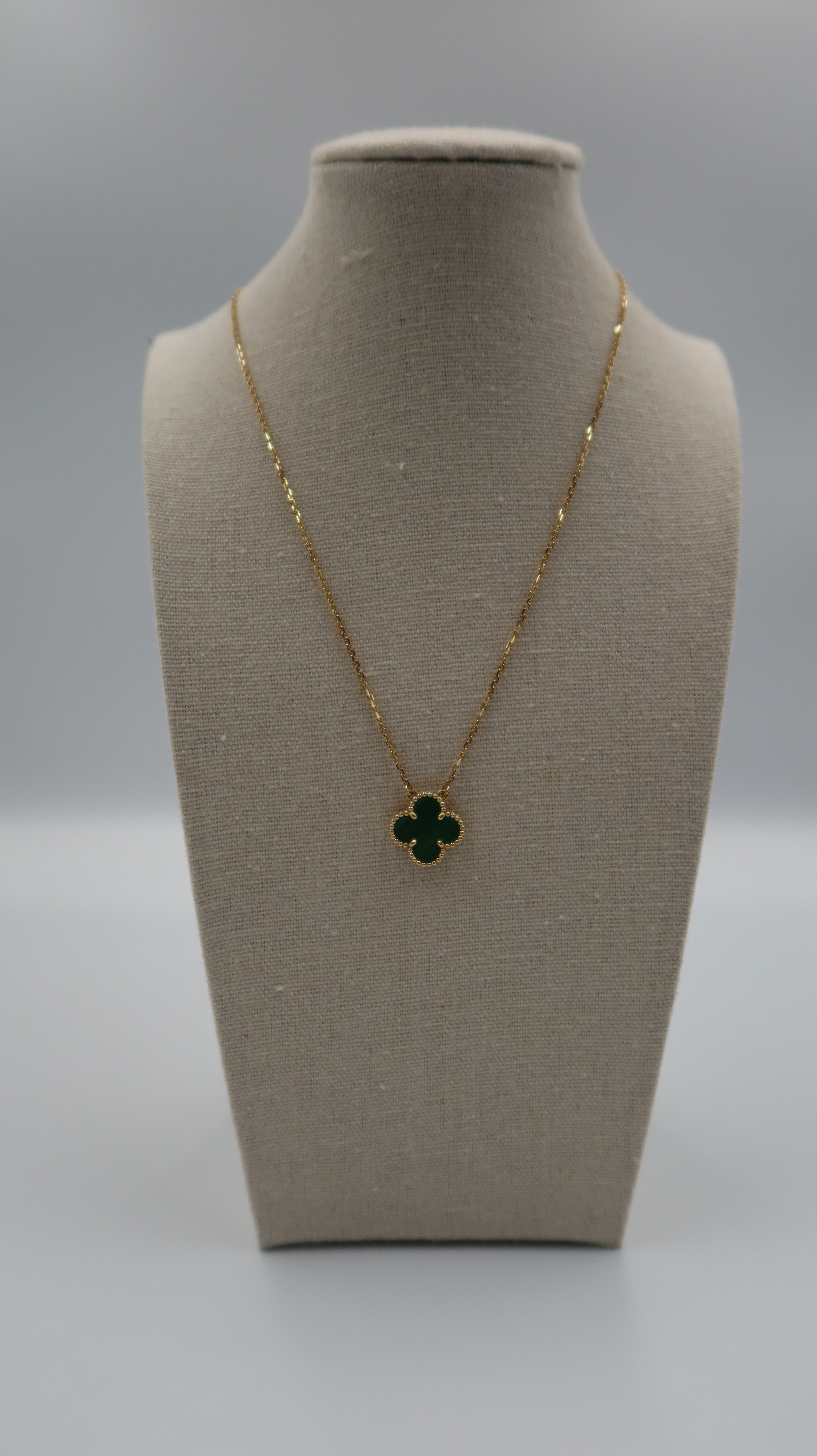 Van Cleef & Arpels Vintage Alhambra Malachite Necklace