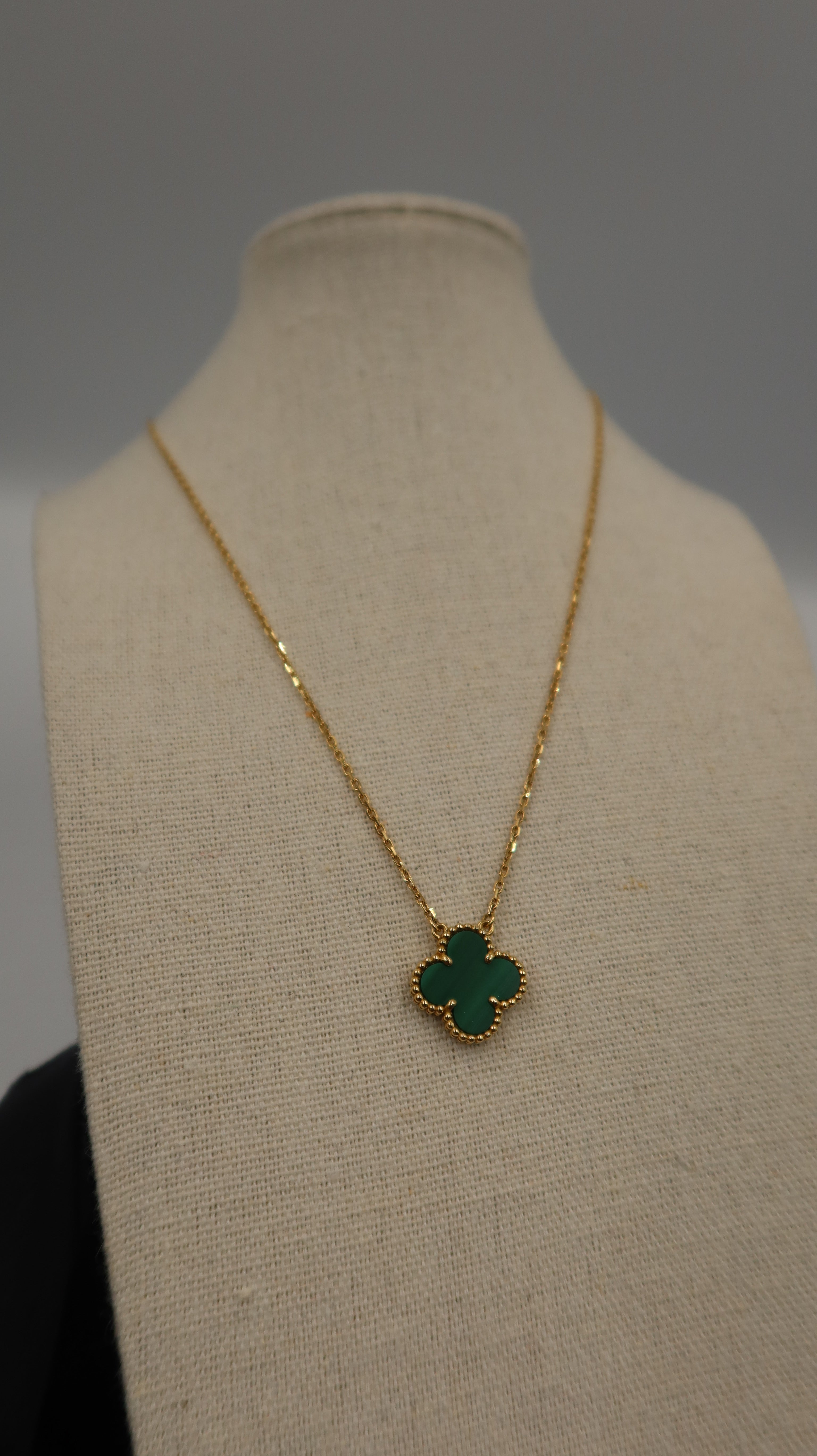 Van Cleef & Arpels Vintage Alhambra Malachite Necklace