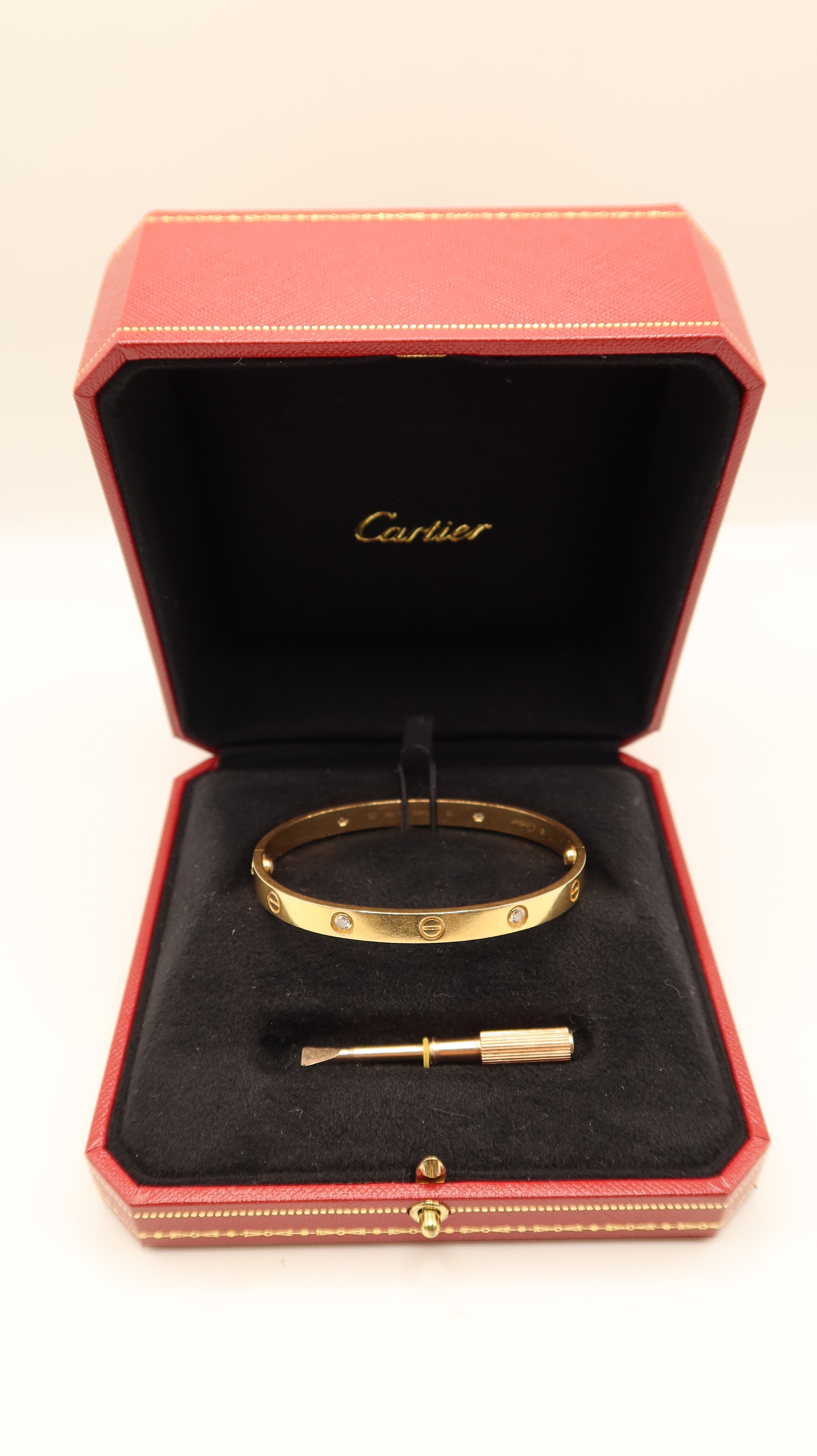 Cartier Love Bracelet (19/PG/Half Diamonds)