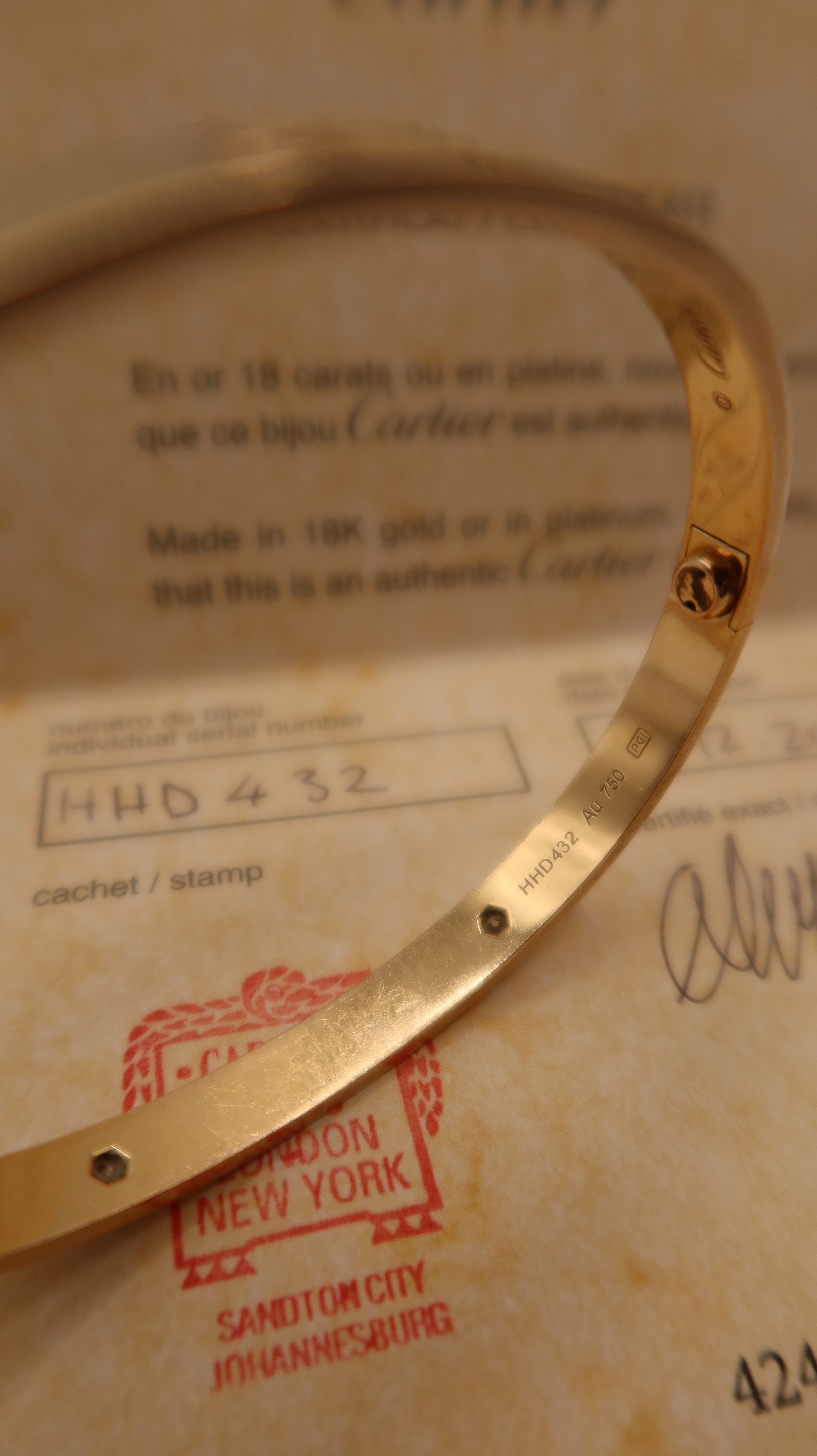 Cartier Love Bracelet (19/PG/Half Diamonds)
