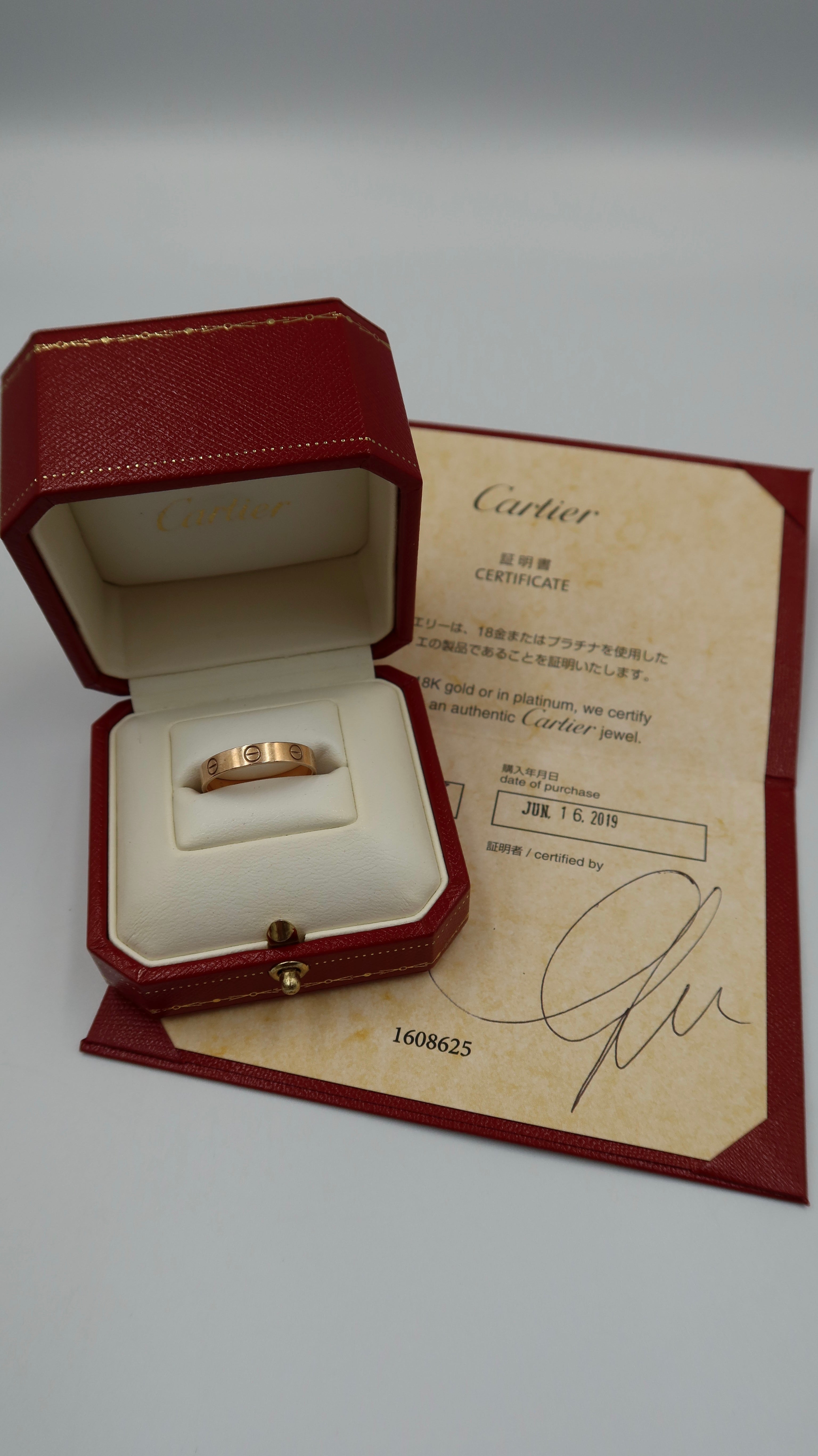 Cartier Love Band Ring (57/PG)