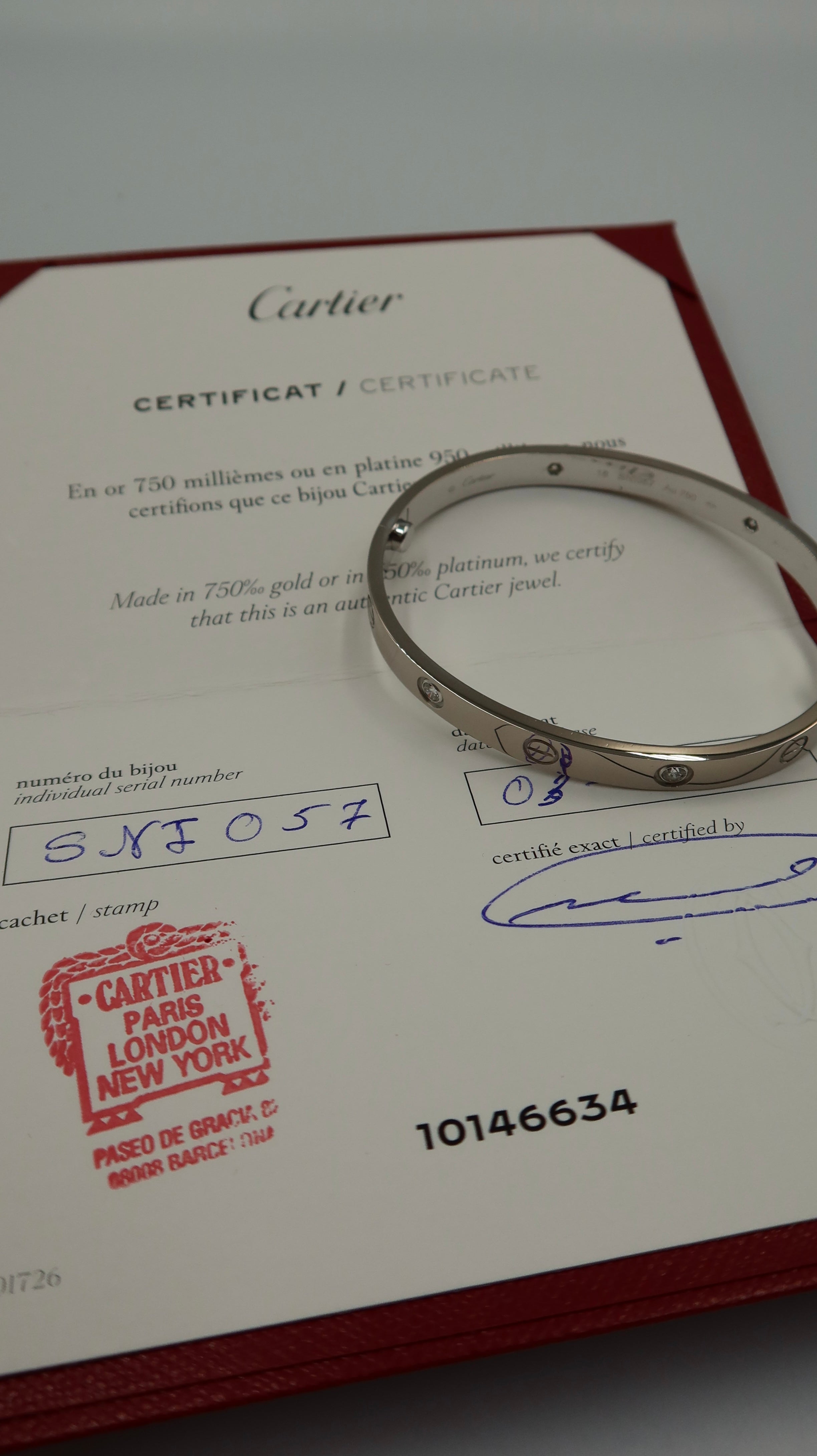 Cartier Love Bracelet Half Diamonds (WG/18)
