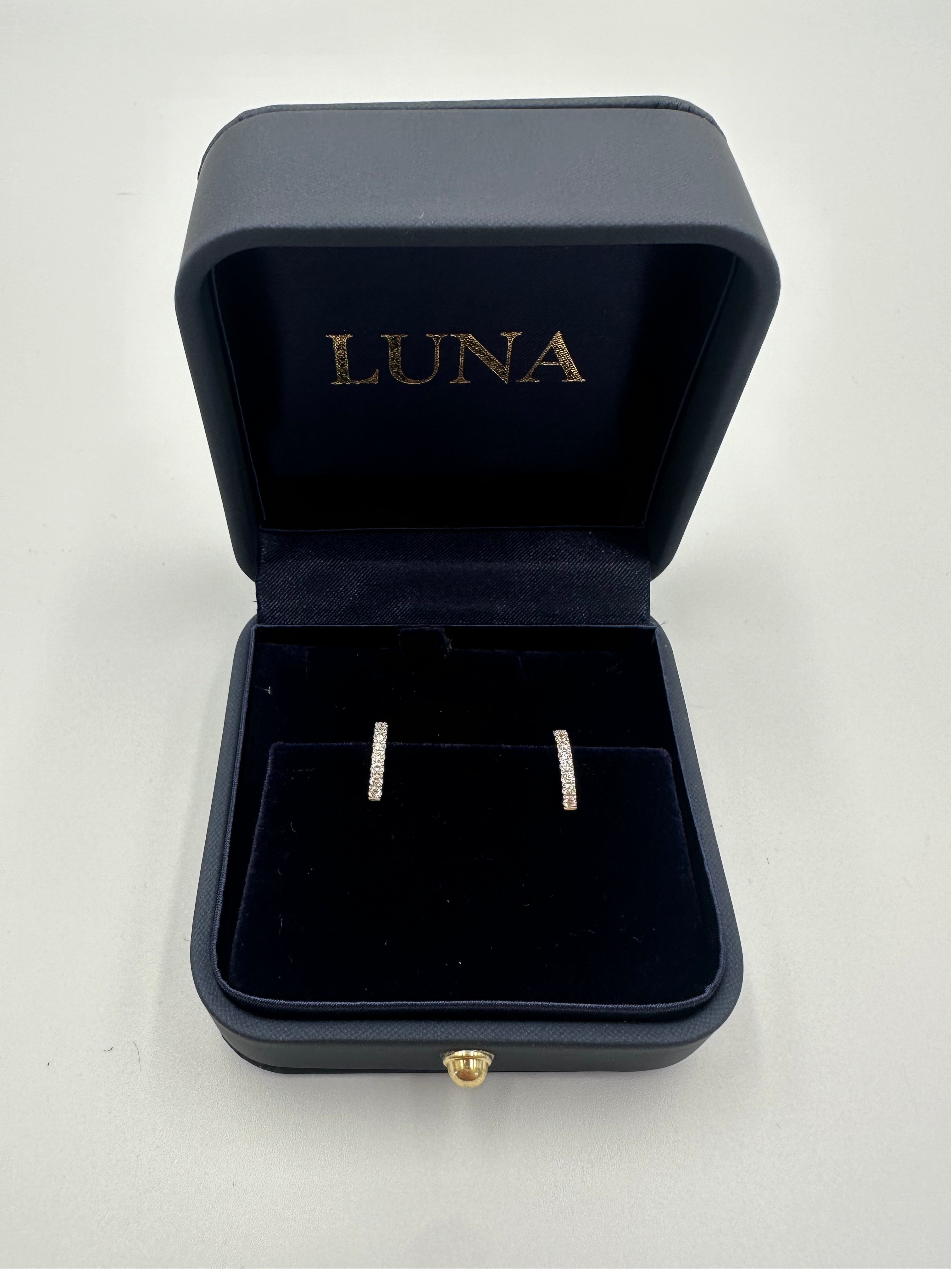 Luna 18ct Diamond Huggies