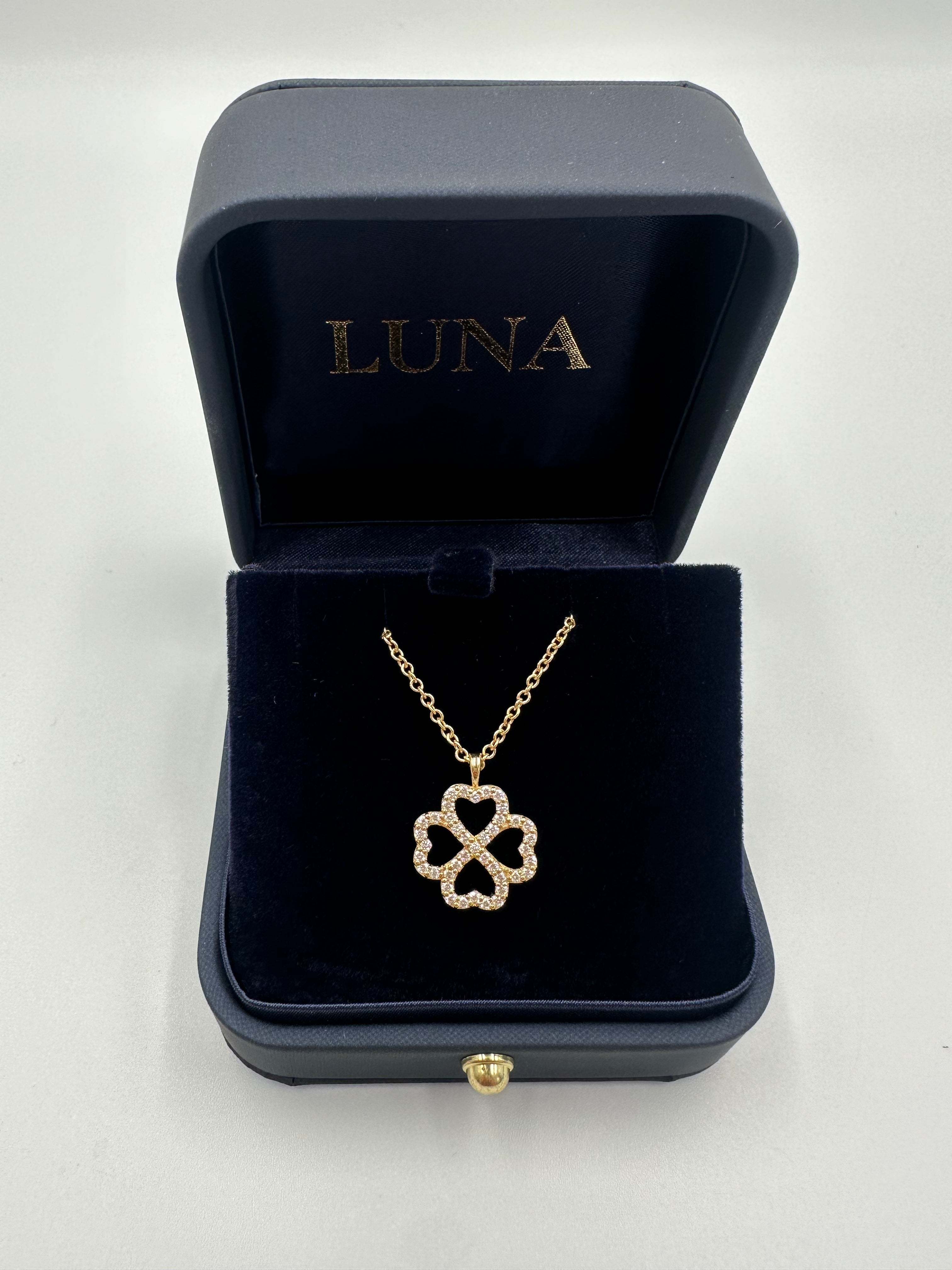 Luna 18ct Diamond Quattro Cuori Pendant