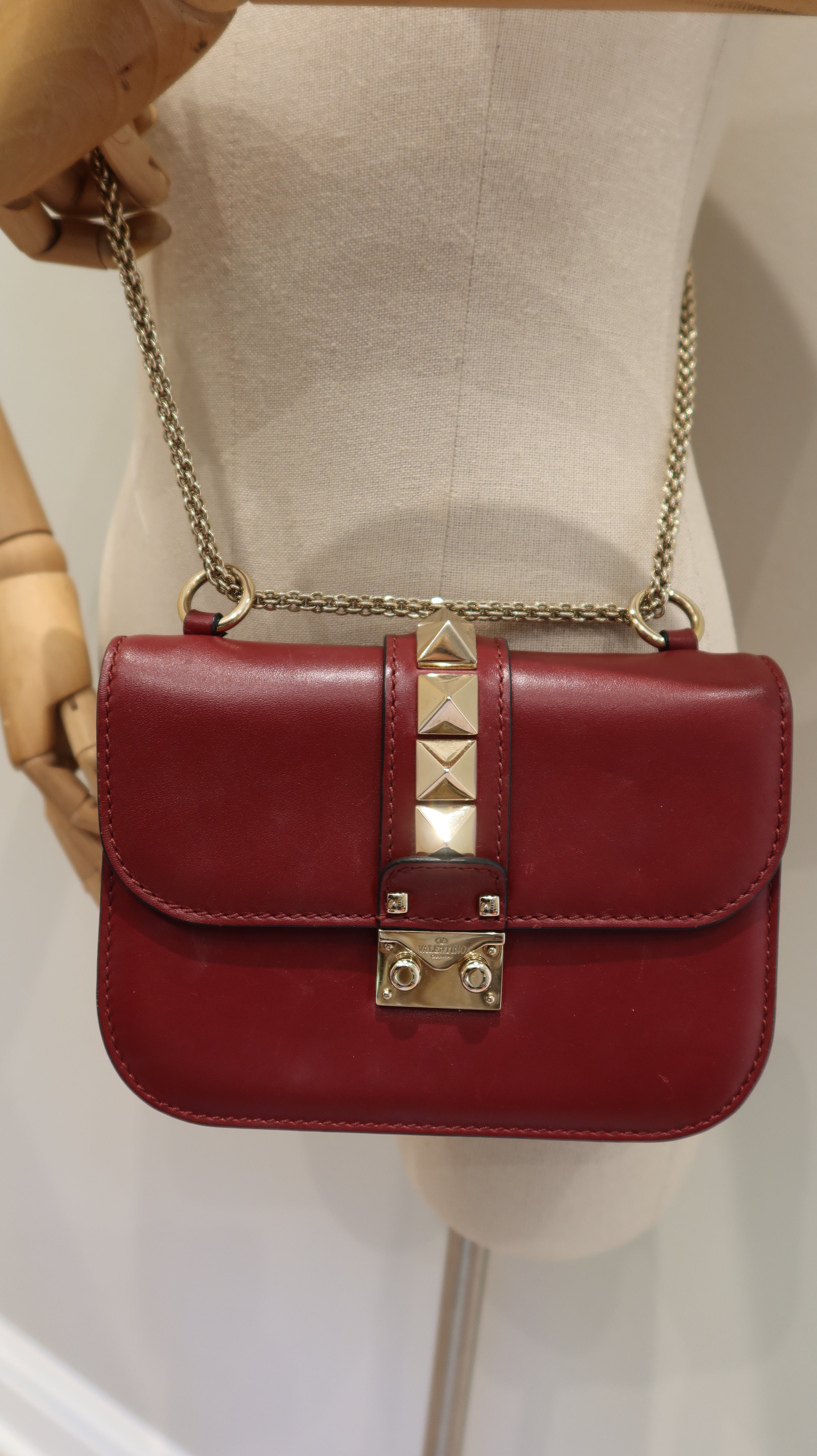 Valentino Rockstud Glam Lock Flap Bag